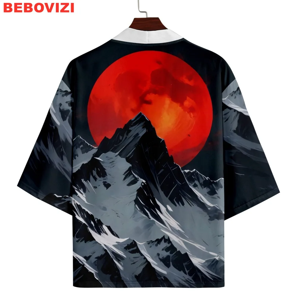 Snow Mountain Sun Print Cardigan Haori Fashion Casual Women Beach Japanese Kimono Streetwear Men Traditional Tops Plus Size
Snow Mountain Sun Print Cardigan Haori Fashion Casual Women Beach Japanese Kimono Streetwear Men Traditional Tops Plus Size