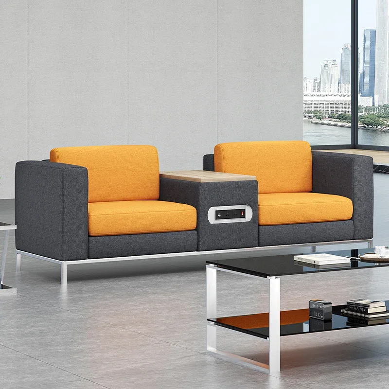 Small modern Nordic office sofa for living room or hotel multi-function, with charging station and coffee table
Small modern Nordic office sofa for living room or hotel multi-function, with charging station and coffee table