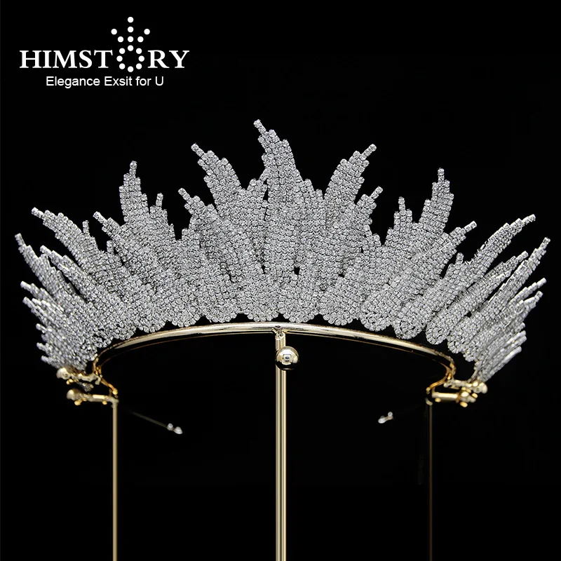 Himstory Luxury Big Cubic Zirconia Wedding Crowns CZ Feather Design Zircon Birthday Party Headpiece Accessories
Himstory Luxury Big Cubic Zirconia Wedding Crowns CZ Feather Design Zircon Birthday Party Headpiece Accessories