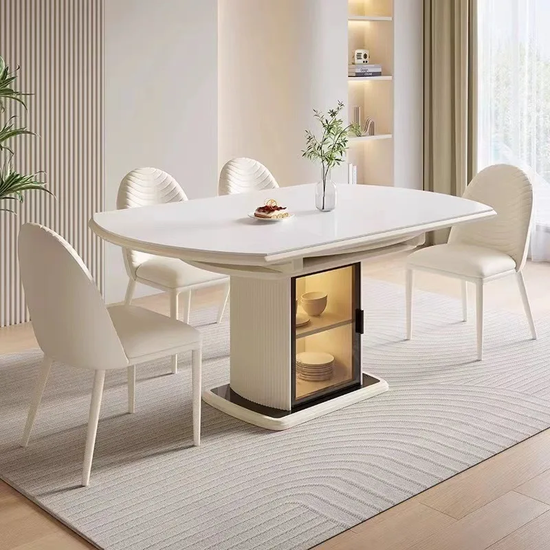 Retractable square and round belt induction cooker solid wood dining table and chair combination
Retractable square and round belt induction cooker solid wood dining table and chair combination