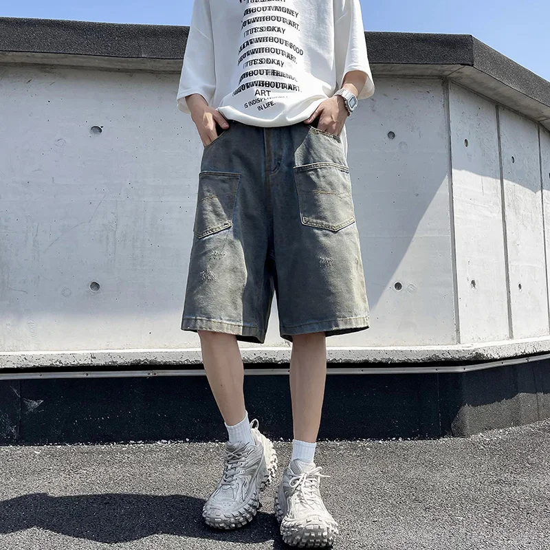 Washed Vintage Jeans Short Pants Men Women Style Summer Loose Five Parts Dirty Look Youth Fashion Wear Resistant Straight Leg
Washed Vintage Jeans Short Pants Men Women Style Summer Loose Five Parts Dirty Look Youth Fashion Wear Resistant Straight Leg