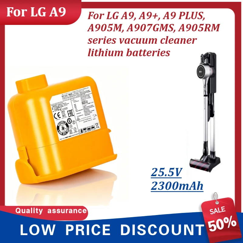 2300mAh Lithium Battery For LG A9 A9+ A9 PLUS A905M A907GMS A905RM Cordless Vacuum Cleaner Replacement Battery
2300mAh Lithium Battery For LG A9 A9+ A9 PLUS A905M A907GMS A905RM Cordless Vacuum Cleaner Replacement Battery