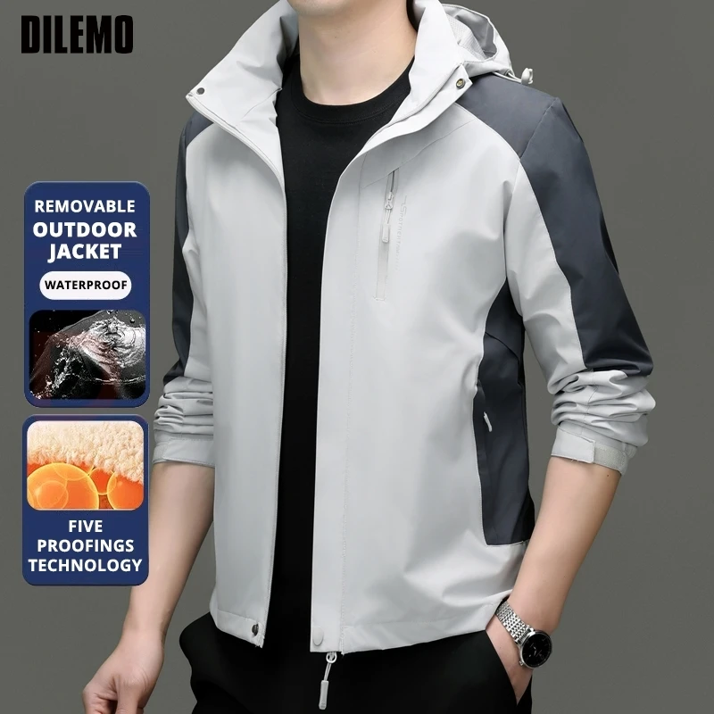 Top Grade Jacket Waterproof Breathable Men Interchange Outdoor Jacket Soft Shell Detachable Cap Sports Windbreaker Coats Outwear
Top Grade Jacket Waterproof Breathable Men Interchange Outdoor Jacket Soft Shell Detachable Cap Sports Windbreaker Coats Outwear