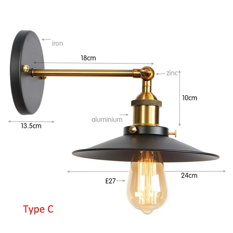 Industrial Walls Lamp Iron Creative Personality Loft Bar Clothing Store Restaurant Lighting Living Room Hallway Retro Wall Light
Industrial Walls Lamp Iron Creative Personality Loft Bar Clothing Store Restaurant Lighting Living Room Hallway Retro Wall Light