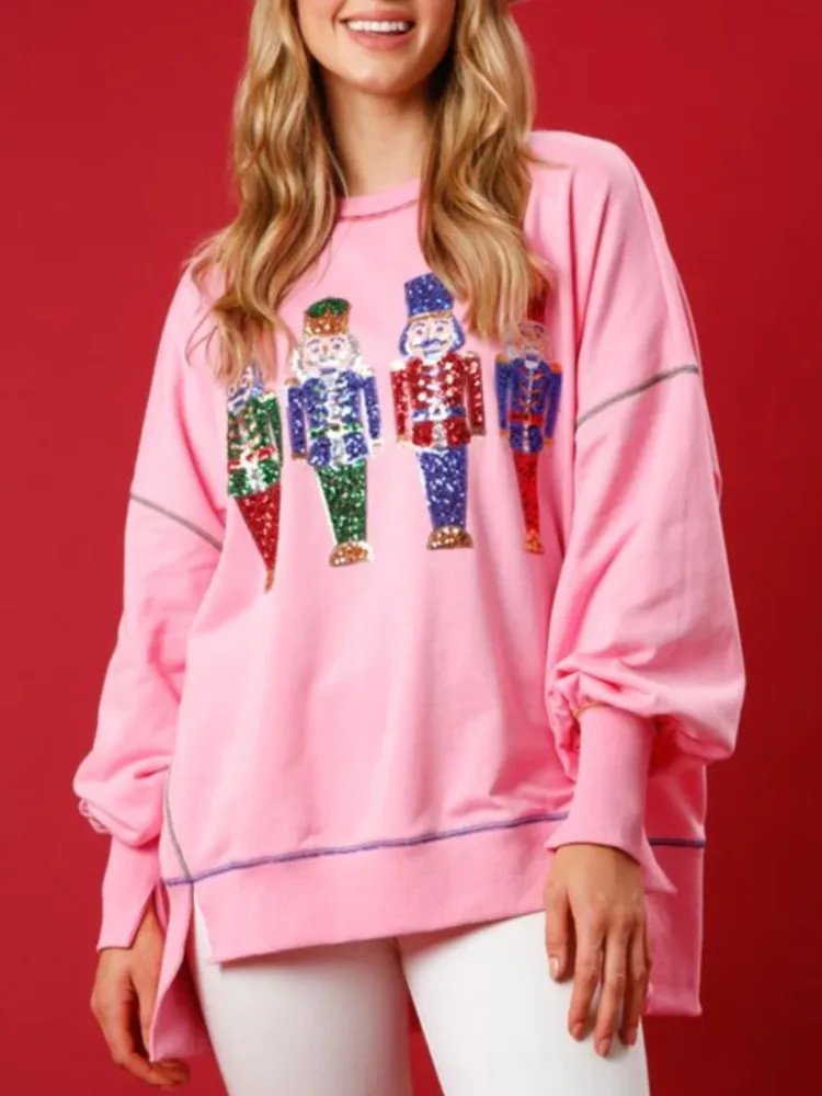 2025 Autumn New Arrival Women Casual Fashion Loose Sweatshirts Long Sleeve Crew Neck Santa Pullover Tops Elegant Female Clothing
2025 Autumn New Arrival Women Casual Fashion Loose Sweatshirts Long Sleeve Crew Neck Santa Pullover Tops Elegant Female Clothing