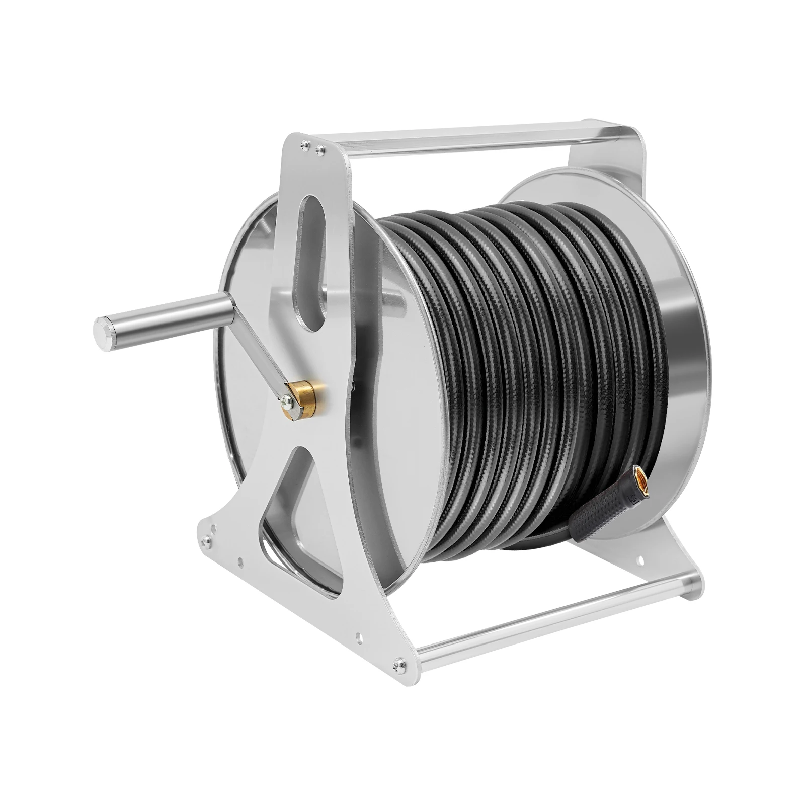 Hose Reel Stainless Steel, G2 Medium Size 30x28x36cm, Rust Resistant Garden Hose Storage Rack, Stable Triangular Brackets
Hose Reel Stainless Steel, G2 Medium Size 30x28x36cm, Rust Resistant Garden Hose Storage Rack, Stable Triangular Brackets