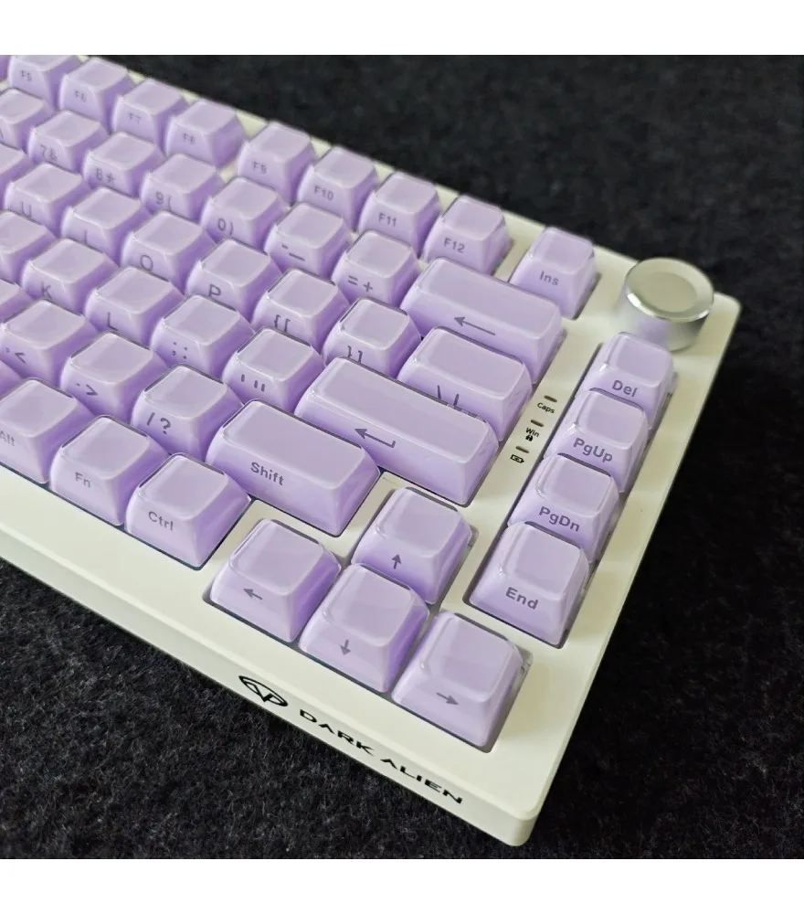 Purple crystal jelly side engraved keycap 136 key small full key PBT + two-color injection molded ice crystal mechanical
Purple crystal jelly side engraved keycap 136 key small full key PBT + two-color injection molded ice crystal mechanical