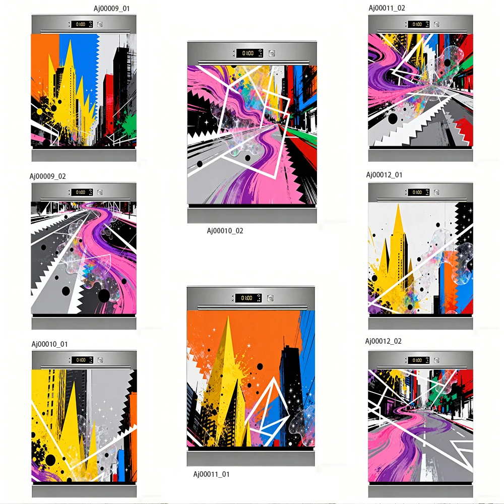 Abstract City Dishwasher Decal, Colorful Graffiti Urban Art Design, Waterproof Removable Kitchen Sticker
Abstract City Dishwasher Decal, Colorful Graffiti Urban Art Design, Waterproof Removable Kitchen Sticker