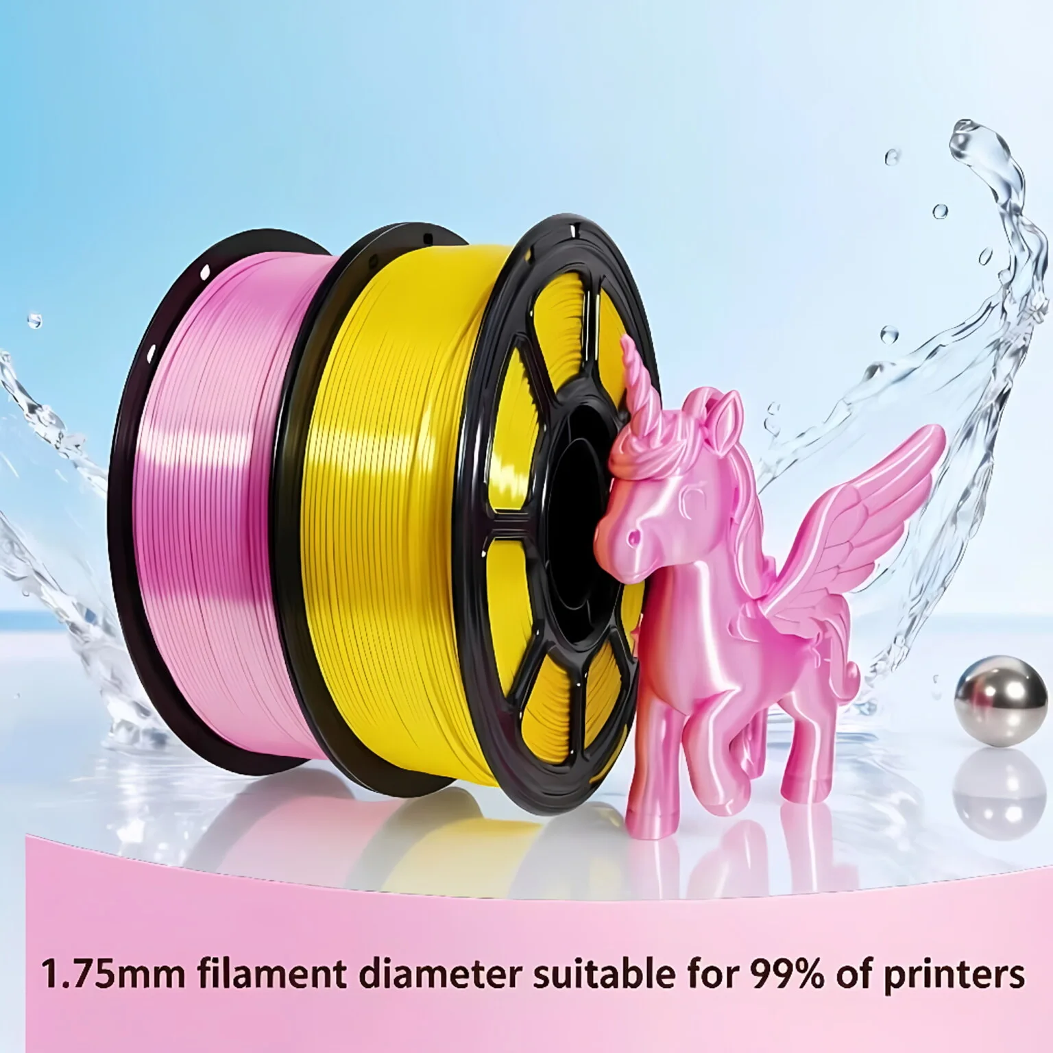 Wholesale 1KG Silk PLA Filament 1.75mm Shiny Blue Gold Pink Teal Purple 3D Printing Material for Bambu Lab Creality Ender 3
Wholesale 1KG Silk PLA Filament 1.75mm Shiny Blue Gold Pink Teal Purple 3D Printing Material for Bambu Lab Creality Ender 3