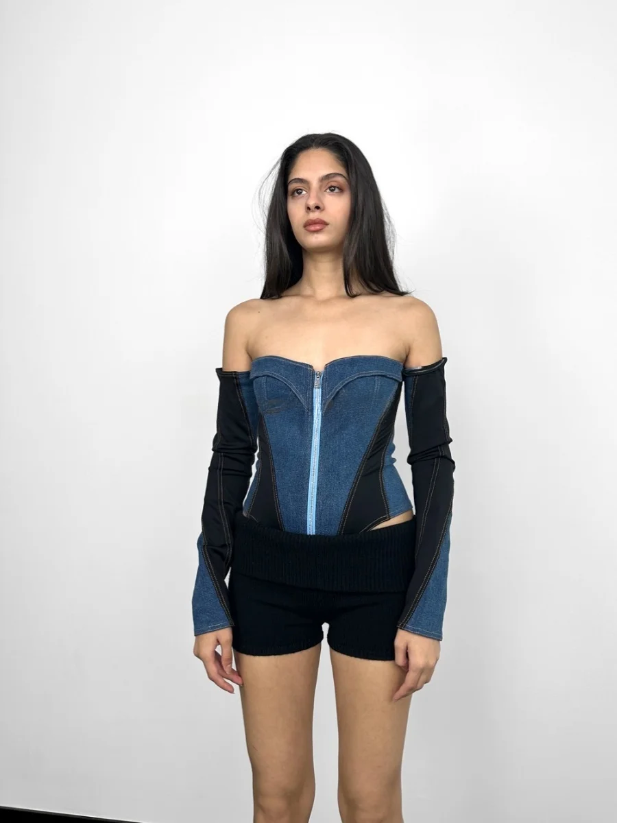 Dymentional Spiral Denim Jumpsuit Fibone Deconstruction One oulder Long Sve Top Women's Street Sle Summer T-irt
Dymentional Spiral Denim Jumpsuit Fibone Deconstruction One oulder Long Sve Top Women's Street Sle Summer T-irt