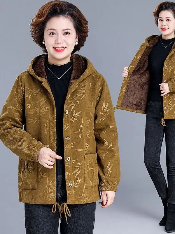 Winter Thickened Short Coat for Middle-Aged And Elderly People Warm Fleece-Lined Loose Fit Korean Style Jacket with Pockets
Winter Thickened Short Coat for Middle-Aged And Elderly People Warm Fleece-Lined Loose Fit Korean Style Jacket with Pockets