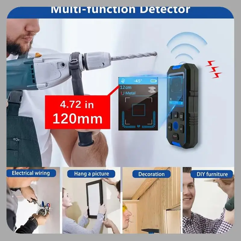 A46U NF-518 настенный металлоискатель ЖК-дисплей с позиционирующим отверстием для живого кабеля переменного тока, провода, металлическая деревянная шпилька
A46U NF-518 настенный металлоискатель ЖК-дисплей с позиционирующим отверстием для живого кабеля переменного тока, провода, металлическая деревянная шпилька