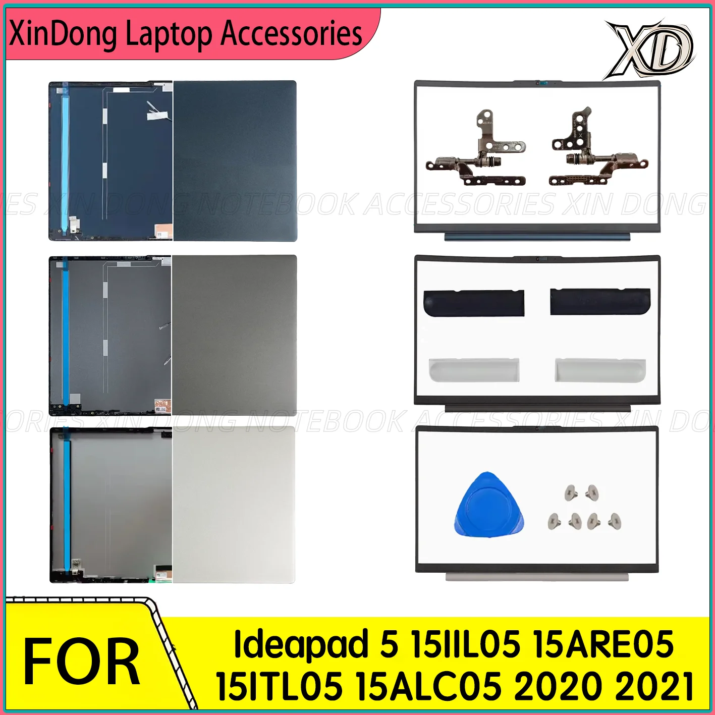 Запчасти для ремонта ноутбука Ideapad 5 15IIL05 15ALC05 15ITL05 15ARE05, задняя крышка ЖК-дисплея, лицевая панель, петли и крышка шарнира
Запчасти для ремонта ноутбука Ideapad 5 15IIL05 15ALC05 15ITL05 15ARE05, задняя крышка ЖК-дисплея, лицевая панель, петли и крышка шарнира