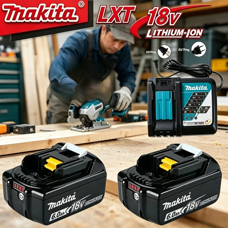 Makita Original 18V 6.0Ah Rechargeable Lithium Battery with LED Indicator High Capacity,for Makita Cordles Power Tools Battery
Makita Original 18V 6.0Ah Rechargeable Lithium Battery with LED Indicator High Capacity,for Makita Cordles Power Tools Battery
