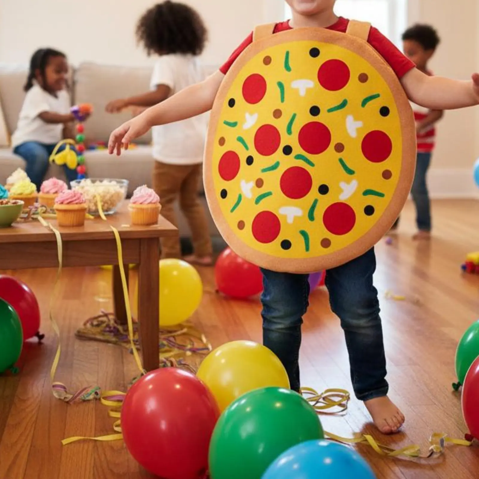 Pizza Costume Includes Hat Pizza Cosplay Set Funny Food Outfit Double-Sided Funny Food Tunic Gender-Neutral Design for Parties
Pizza Costume Includes Hat Pizza Cosplay Set Funny Food Outfit Double-Sided Funny Food Tunic Gender-Neutral Design for Parties