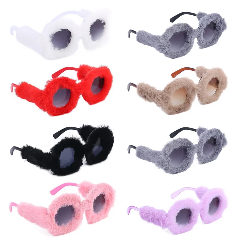 7 Colors UV400 Plush Sunglass Round Frame for Women's PC Cute Plush Suneyewear UV Resistant Sun Glasses
7 Colors UV400 Plush Sunglass Round Frame for Women's PC Cute Plush Suneyewear UV Resistant Sun Glasses