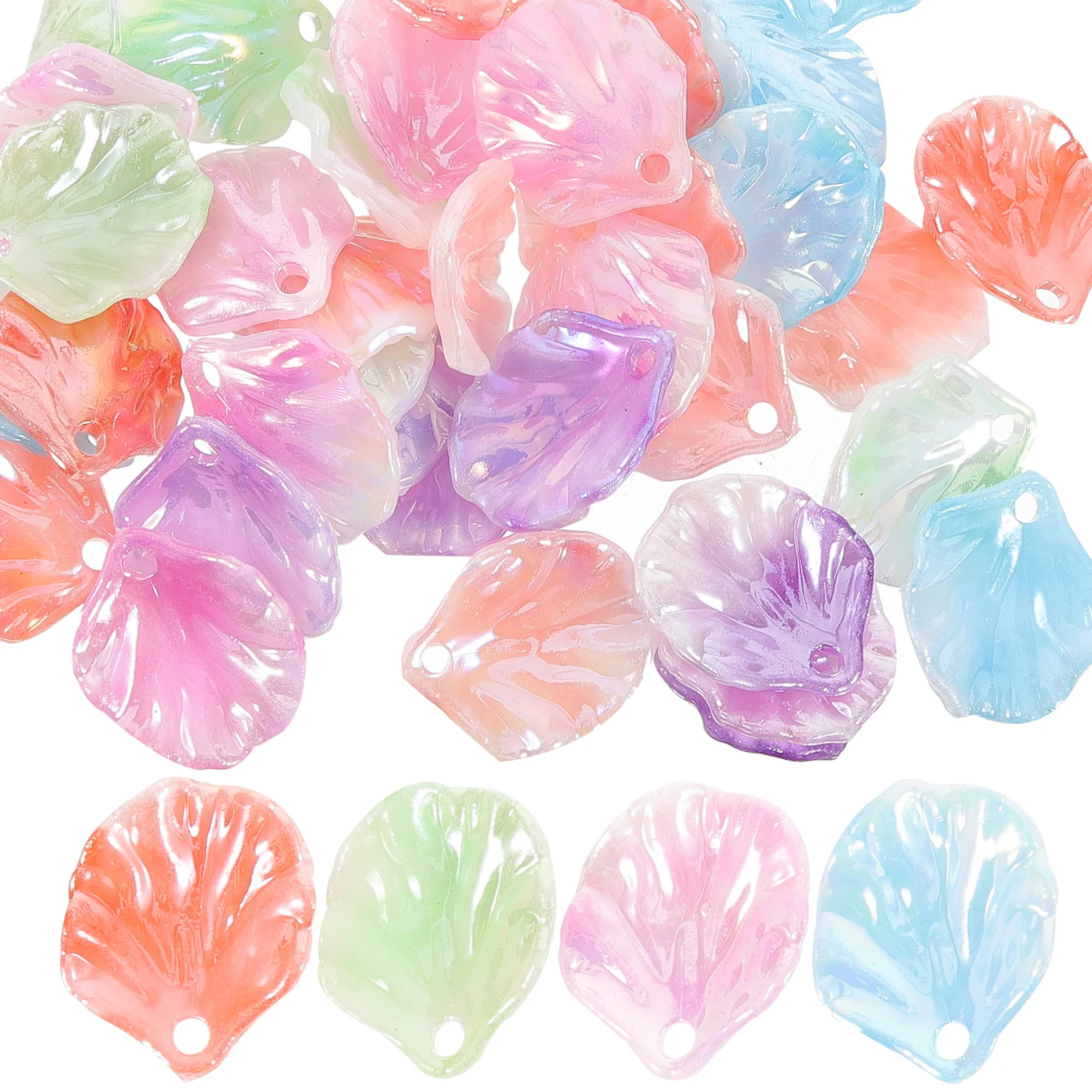 100 Pcs Acrylic Flower Petal Charm Material Double Color Gradient Shell Style Diy Jewelry Accessories For Bracelets Earrings
100 Pcs Acrylic Flower Petal Charm Material Double Color Gradient Shell Style Diy Jewelry Accessories For Bracelets Earrings