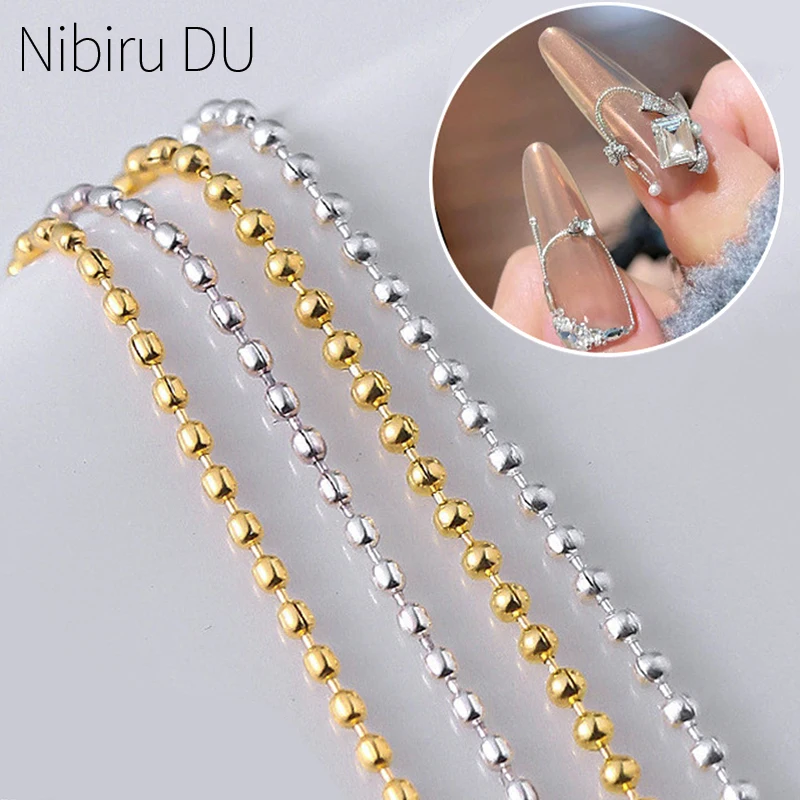 Nail Art Decorations Mini Steel Ball Chain Gold Silver Nail Beads Chain 0.8mm 1mm Giltter Metal Steel Balls Manicure Accessories
Nail Art Decorations Mini Steel Ball Chain Gold Silver Nail Beads Chain 0.8mm 1mm Giltter Metal Steel Balls Manicure Accessories
