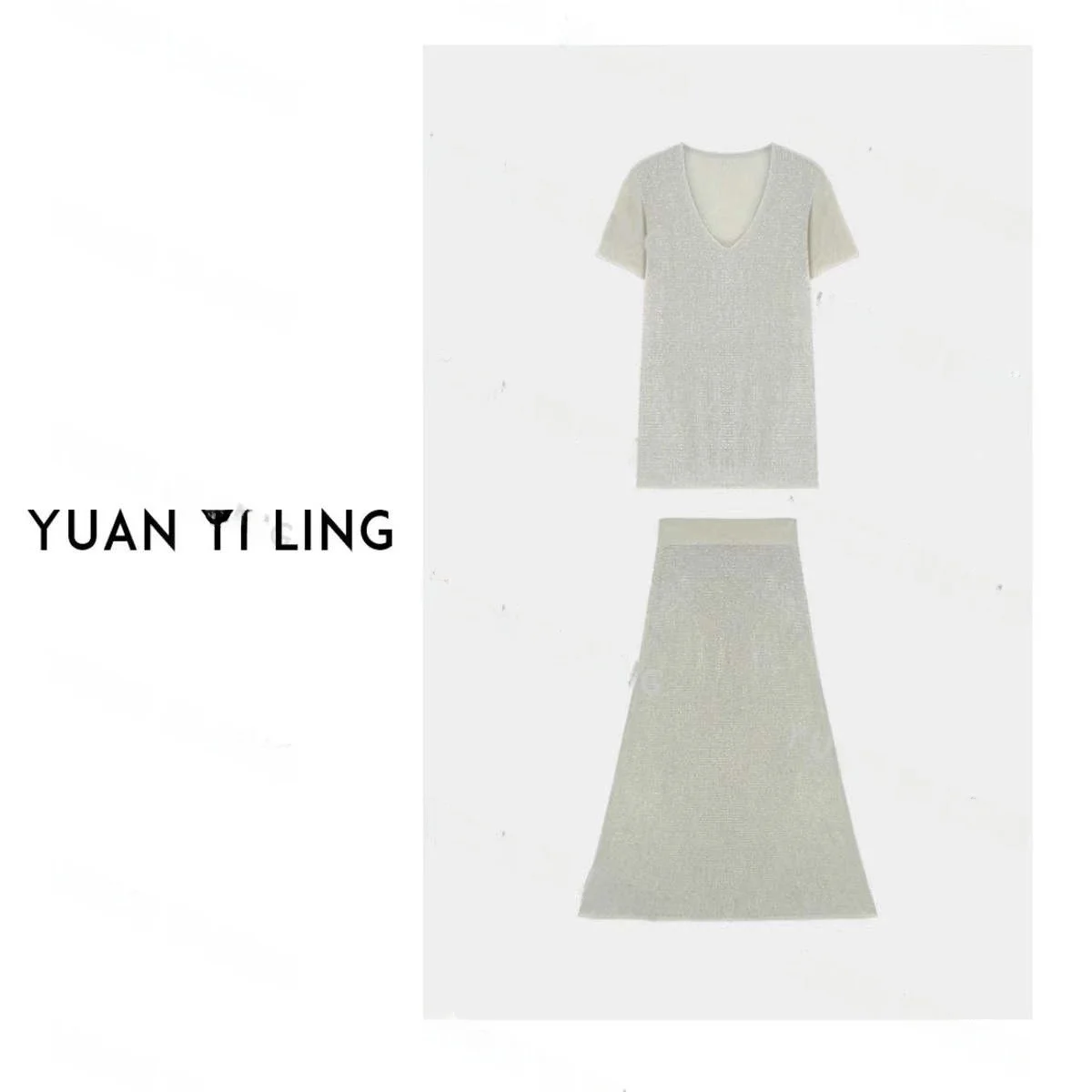 Yuan Yiling Starry Top Heavy Embellished Knitted Short Sleeve Half Skirt Women's Fashion Set Cotton Fabric Autumn Wear
Yuan Yiling Starry Top Heavy Embellished Knitted Short Sleeve Half Skirt Women's Fashion Set Cotton Fabric Autumn Wear