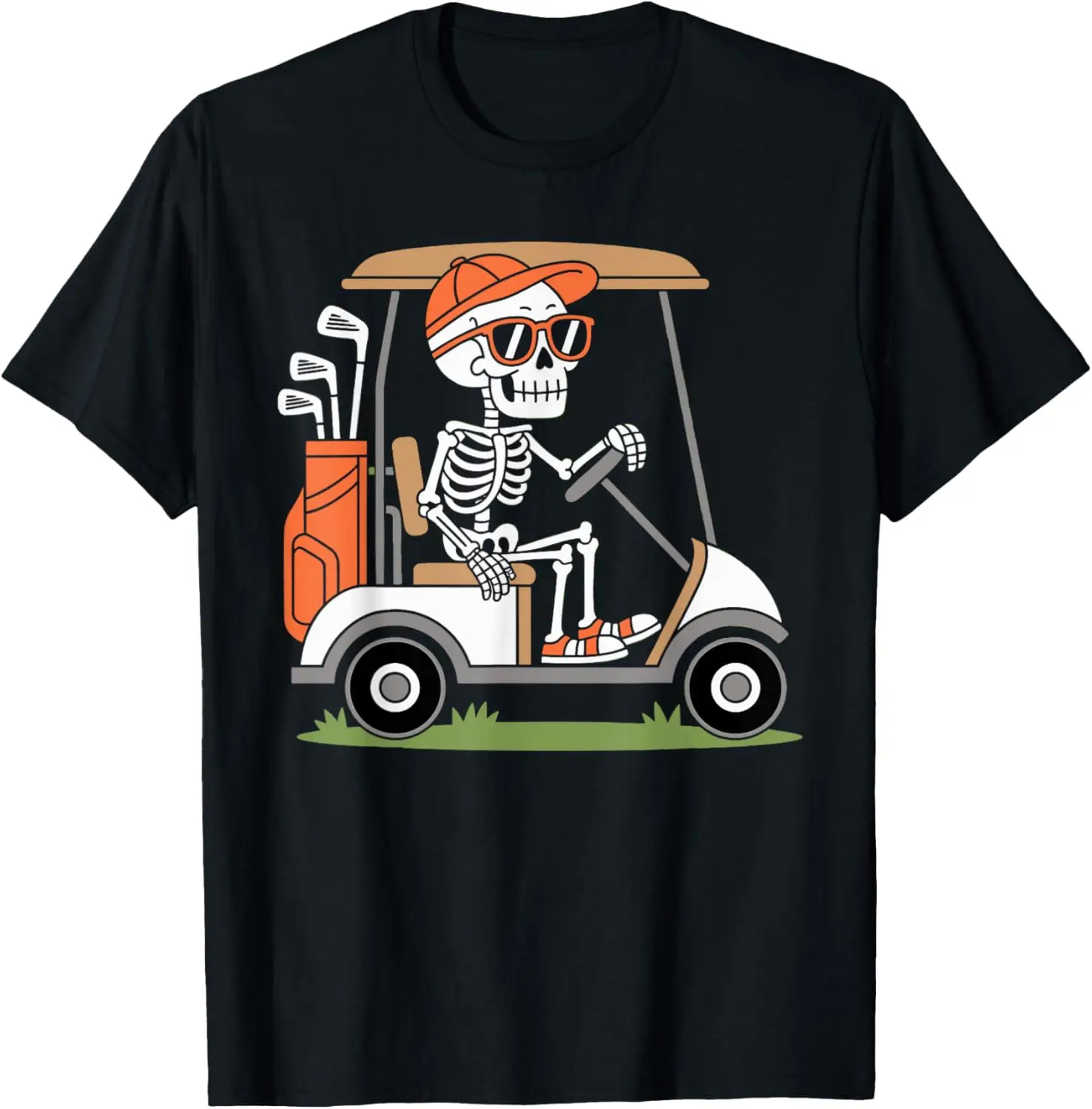 Funny Skeleton Golfer Golf Cart Halloween Graphic T-Shirt Casual Cotton Tee for Outdoor Activity Golf Lovers
Funny Skeleton Golfer Golf Cart Halloween Graphic T-Shirt Casual Cotton Tee for Outdoor Activity Golf Lovers