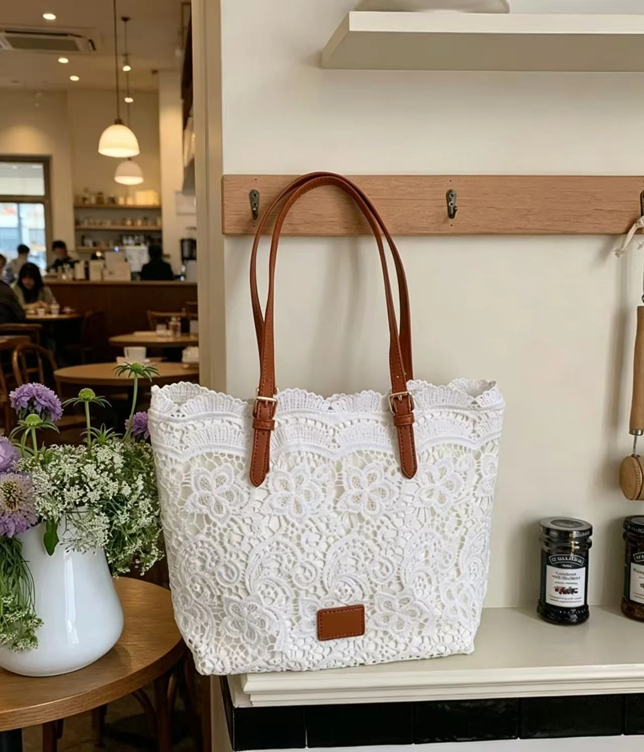 Beige Lace Tote Bag Women Large Capacity Shoulder Handbag Boho Chic Casual Fashion Purse
Beige Lace Tote Bag Women Large Capacity Shoulder Handbag Boho Chic Casual Fashion Purse