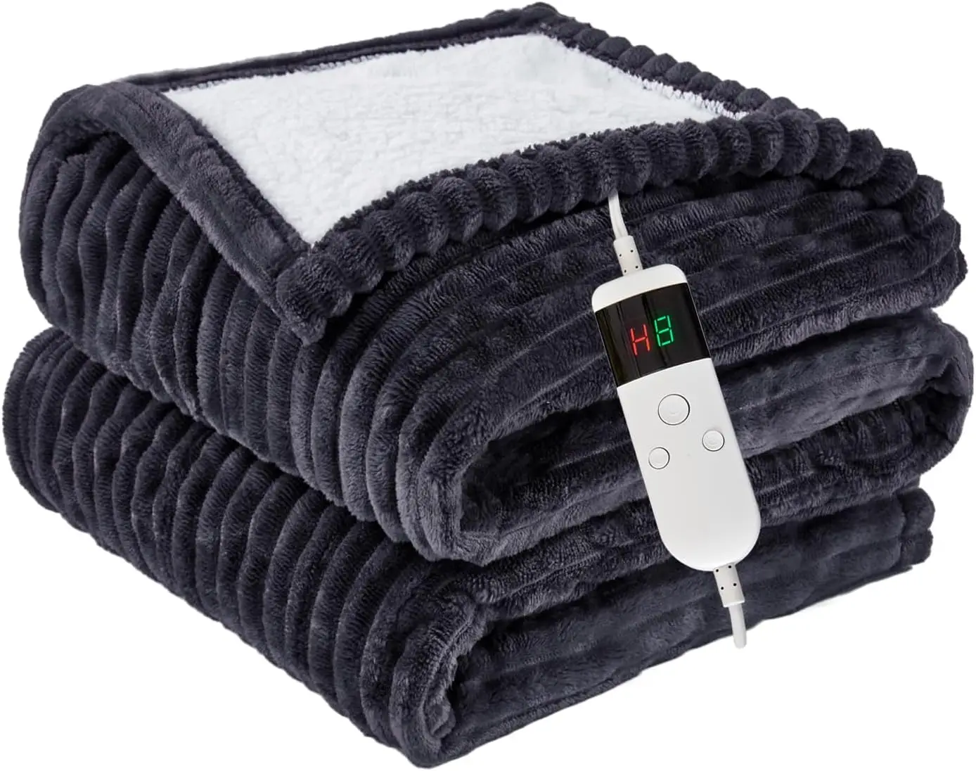 Electric Heated Blanket with Auto Shut-Off, 10 Heat Levels, Machine Washable Flannel Sherpa
Electric Heated Blanket with Auto Shut-Off, 10 Heat Levels, Machine Washable Flannel Sherpa
