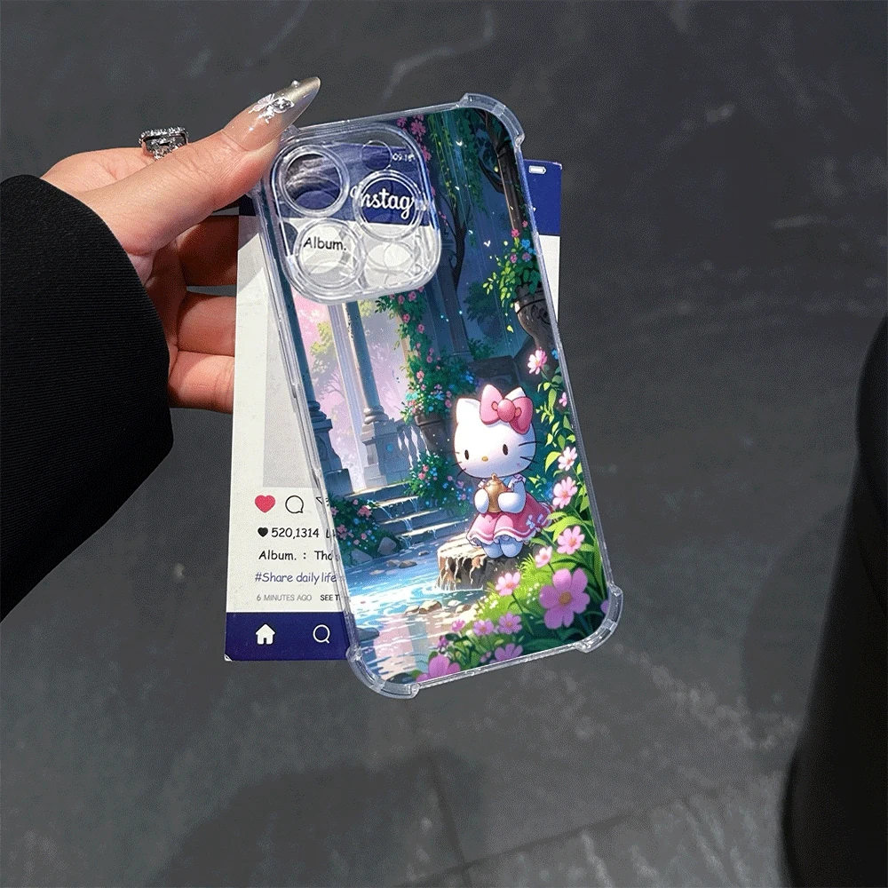 Чехлы для телефонов Sanrio для IPhone14 Pro IPhone 16/15/14/13/12/11/x/xs/xs Max, женский мягкий чехол для телефона Hello Kitty Cat Fashion 
Чехлы для телефонов Sanrio для IPhone14 Pro IPhone 16/15/14/13/12/11/x/xs/xs Max, женский мягкий чехол для телефона Hello Kitty Cat Fashion