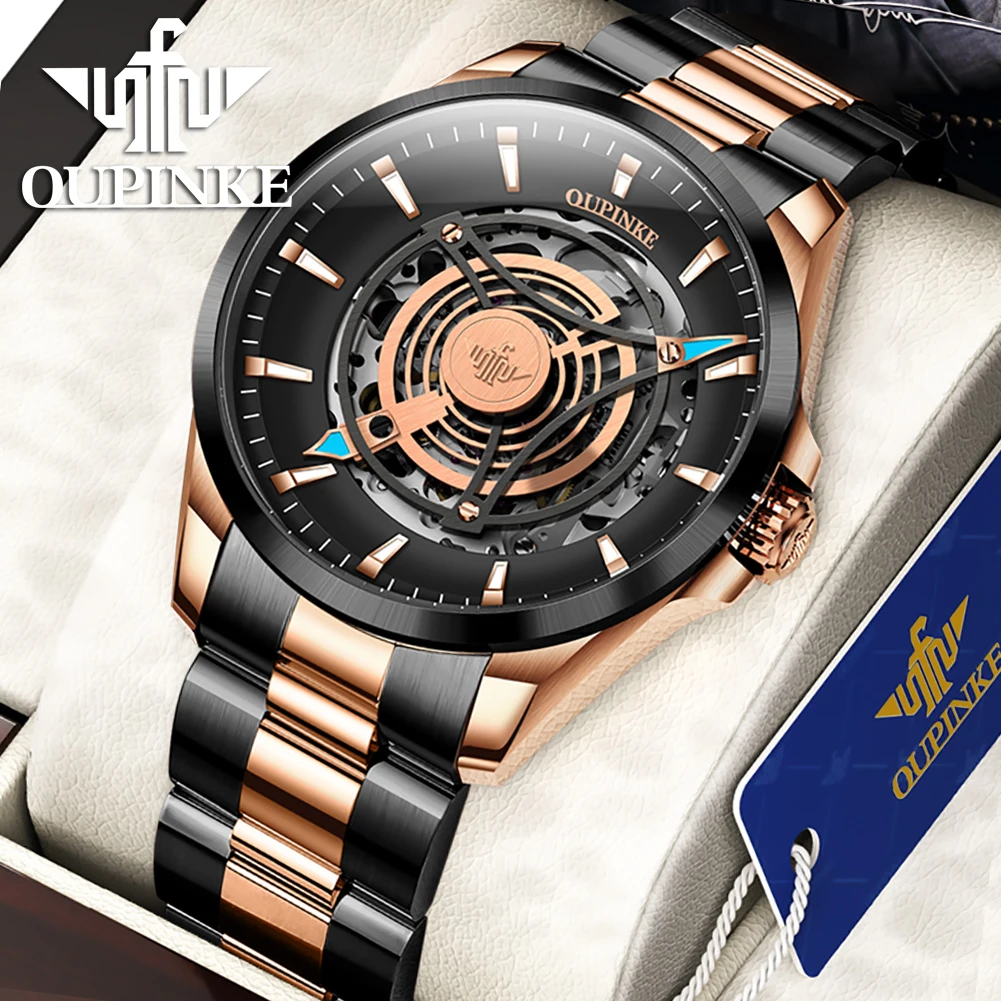 OUPINKE Men's Watches Sky Eye Automatic Mechanical Wristwatch for Man Waterproof Stainless Steel Luminous Sapphire Luxury
OUPINKE Men's Watches Sky Eye Automatic Mechanical Wristwatch for Man Waterproof Stainless Steel Luminous Sapphire Luxury