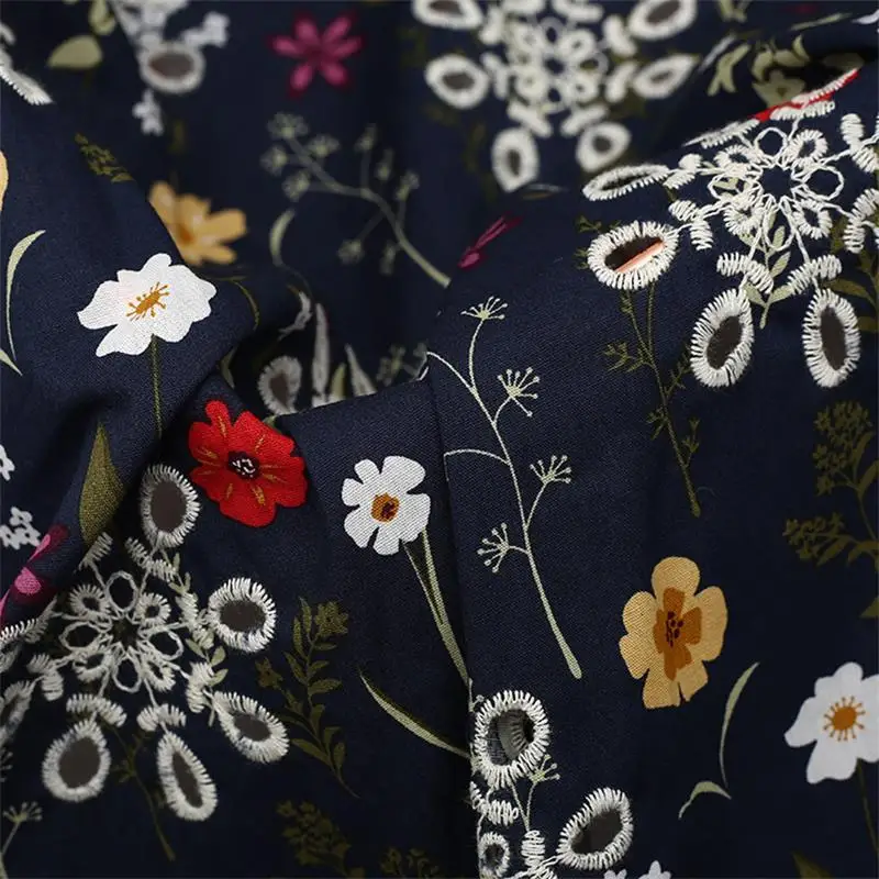 Pure Cotton Flower Embroidered Fabric Shirt Dress Luggage Handmade Sewing Fabric
Pure Cotton Flower Embroidered Fabric Shirt Dress Luggage Handmade Sewing Fabric