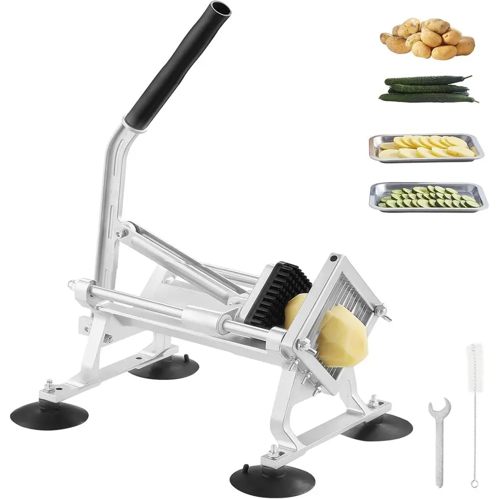1/4 Inch Stainless Steel Manual Vegetable Slicer with Non-Slip Feet for Fruits, Onions, Potatoes, and Citrus
1/4 Inch Stainless Steel Manual Vegetable Slicer with Non-Slip Feet for Fruits, Onions, Potatoes, and Citrus