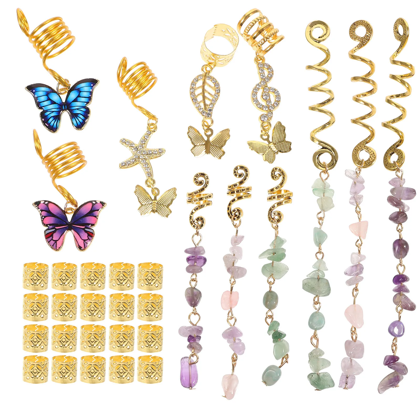 31 Pcs Braiding Hair Decoration Dreadlock Jewelry for Women Accessories Cuffs Grips
31 Pcs Braiding Hair Decoration Dreadlock Jewelry for Women Accessories Cuffs Grips