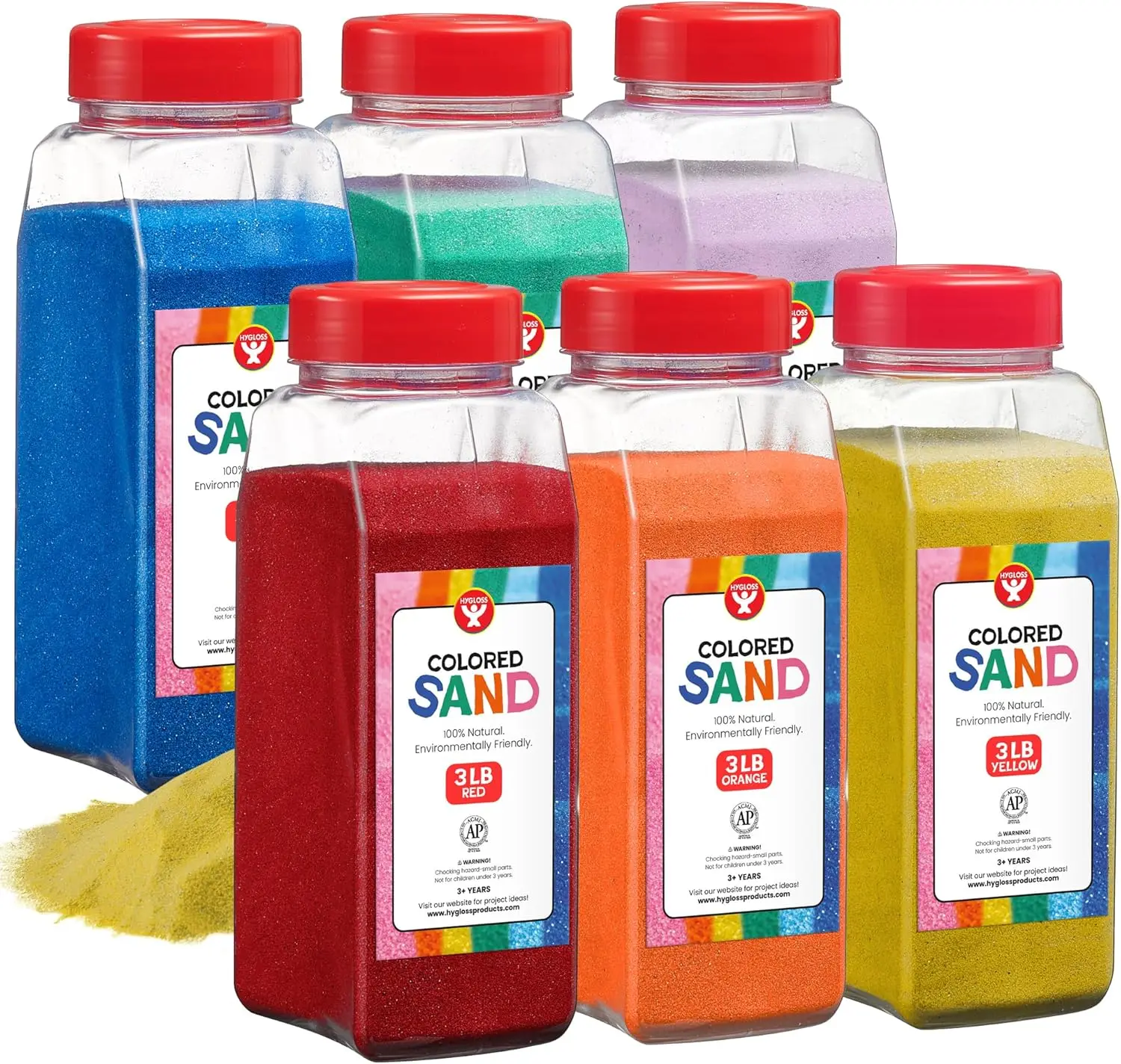Colored Play Sand - Assorted Craft Sand for Christmas Sand Art, 6 Vibrant 3lb Containers - Perfect for Holiday Gifts, DIY Decora
Colored Play Sand - Assorted Craft Sand for Christmas Sand Art, 6 Vibrant 3lb Containers - Perfect for Holiday Gifts, DIY Decora