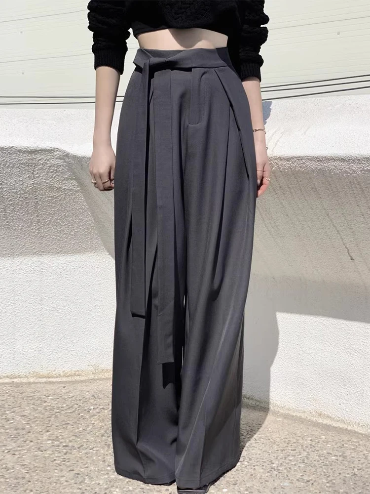 SuperAen 2024 Korean Chic Spring Style High Waist Lace Up Design Draping Casual Pants Wide Leg Suit Pants
SuperAen 2024 Korean Chic Spring Style High Waist Lace Up Design Draping Casual Pants Wide Leg Suit Pants