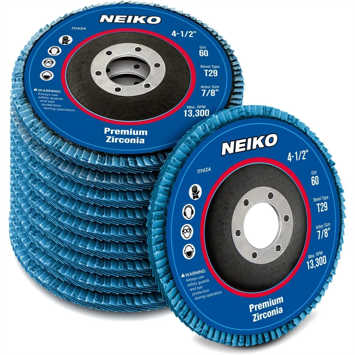 10 Pack Zirconia Flap Discs 4-1/2 for Angle Grinder, 60 Grit Flapper Wheel, T29 Grinding Wheel 4.5 Inch with 7/8 Arbor for Metal
10 Pack Zirconia Flap Discs 4-1/2 for Angle Grinder, 60 Grit Flapper Wheel, T29 Grinding Wheel 4.5 Inch with 7/8 Arbor for Metal