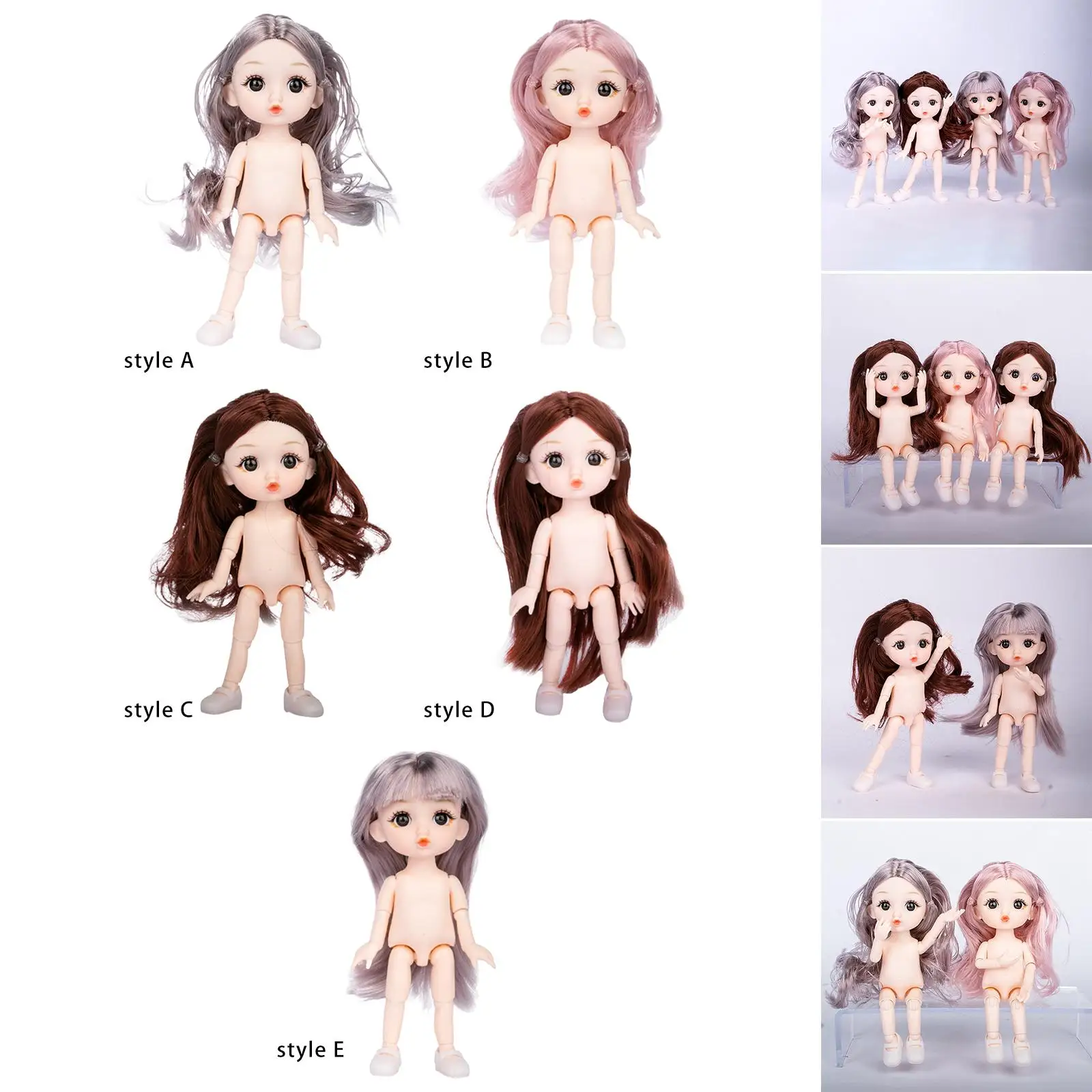 Fashion 16cm Fashion Doll Big Eyes and Movable Joints Pretend Play Toy for
Fashion 16cm Fashion Doll Big Eyes and Movable Joints Pretend Play Toy for