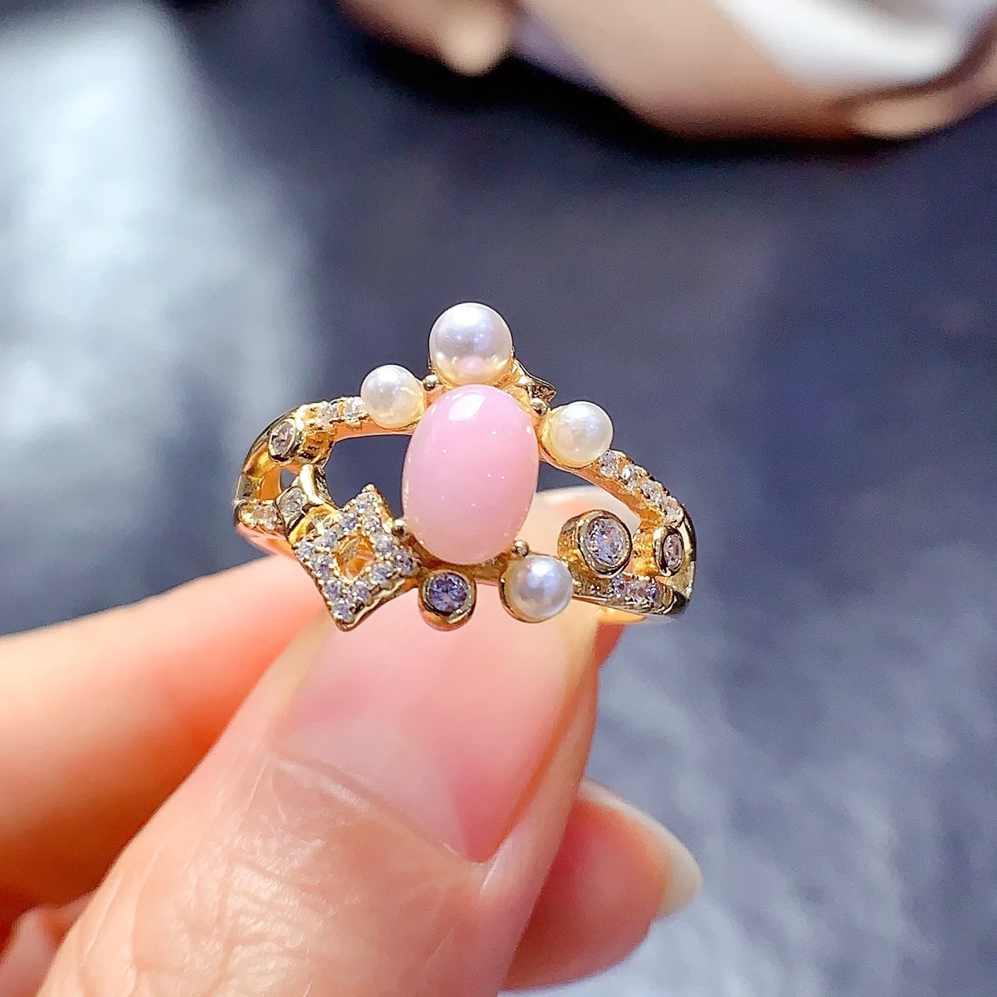 5*7mm Natural Pink Opal Ring Real S925 Sterling Silver With Certificate Fashion Design Fine Charm Wedding Jewelry for Women FS
5*7mm Natural Pink Opal Ring Real S925 Sterling Silver With Certificate Fashion Design Fine Charm Wedding Jewelry for Women FS