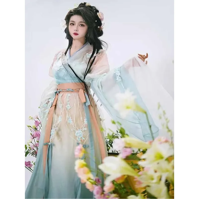 Chinese Hanfu Dress Women Traditional Vintage Hanfu Cosplay Costume Gradient Blue Hanfu Dress Birthday Party Dress Plus Size
Chinese Hanfu Dress Women Traditional Vintage Hanfu Cosplay Costume Gradient Blue Hanfu Dress Birthday Party Dress Plus Size