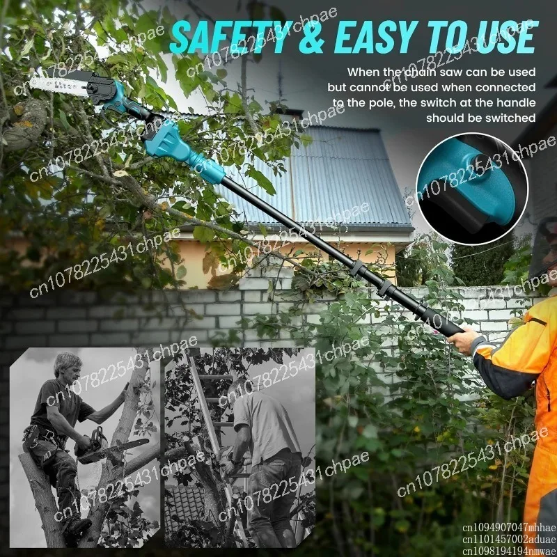 Cordless Pole Saw & Mini Chainsaw, Brushless Chain Saw with 2x 2.0Ah Battery Foot MAX Reach Pole Saw for Wood Cutting Garden
Cordless Pole Saw & Mini Chainsaw, Brushless Chain Saw with 2x 2.0Ah Battery Foot MAX Reach Pole Saw for Wood Cutting Garden