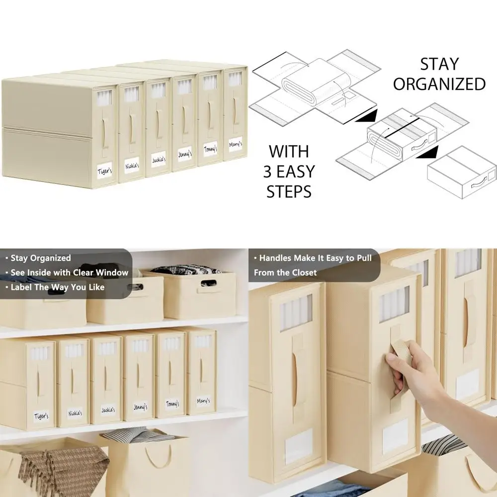 SheetCube Bed Sheet Organizers and Storage 6 Pack, Foldable Linen Closet Organizer with Window and Label, Bedding Folder Storage
SheetCube Bed Sheet Organizers and Storage 6 Pack, Foldable Linen Closet Organizer with Window and Label, Bedding Folder Storage