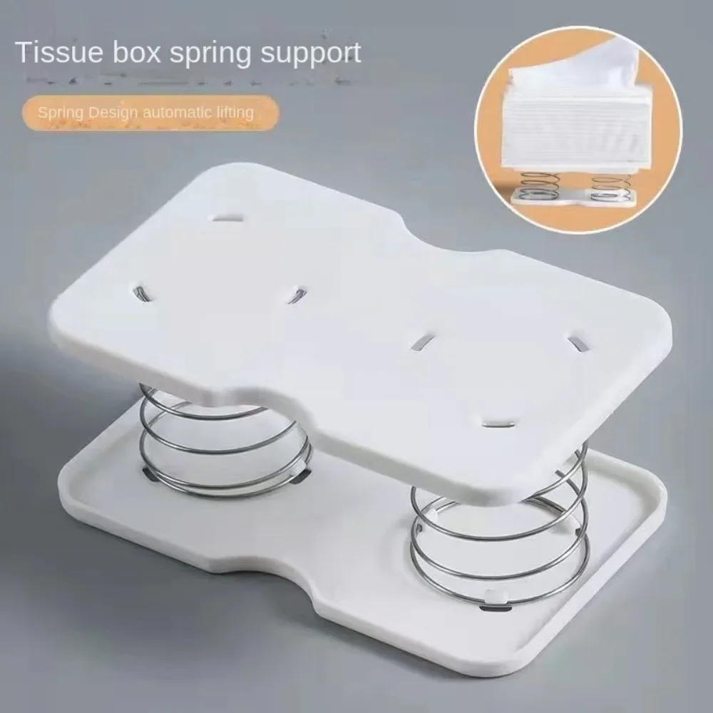 Creative Plastic Paper Towel Spring Pallet White High Elasticity Spring Tissue Box Practical Easier Double Springs Shelf
Creative Plastic Paper Towel Spring Pallet White High Elasticity Spring Tissue Box Practical Easier Double Springs Shelf