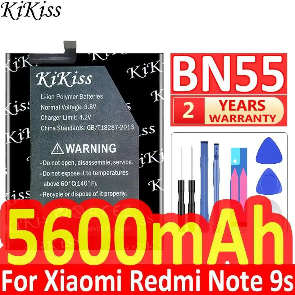 Для Xiaomi Redmi Note 9s 9 s note9s аккумулятор мобильного телефона высокой емкости 5600 мАч BN55
Для Xiaomi Redmi Note 9s 9 s note9s аккумулятор мобильного телефона высокой емкости 5600 мАч BN55