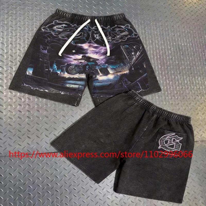 Streetwear Retro GOD High Street SPEED Men's Casual Shorts Distressed Washed Printed High Quality Casual Loose Pants
Streetwear Retro GOD High Street SPEED Men's Casual Shorts Distressed Washed Printed High Quality Casual Loose Pants