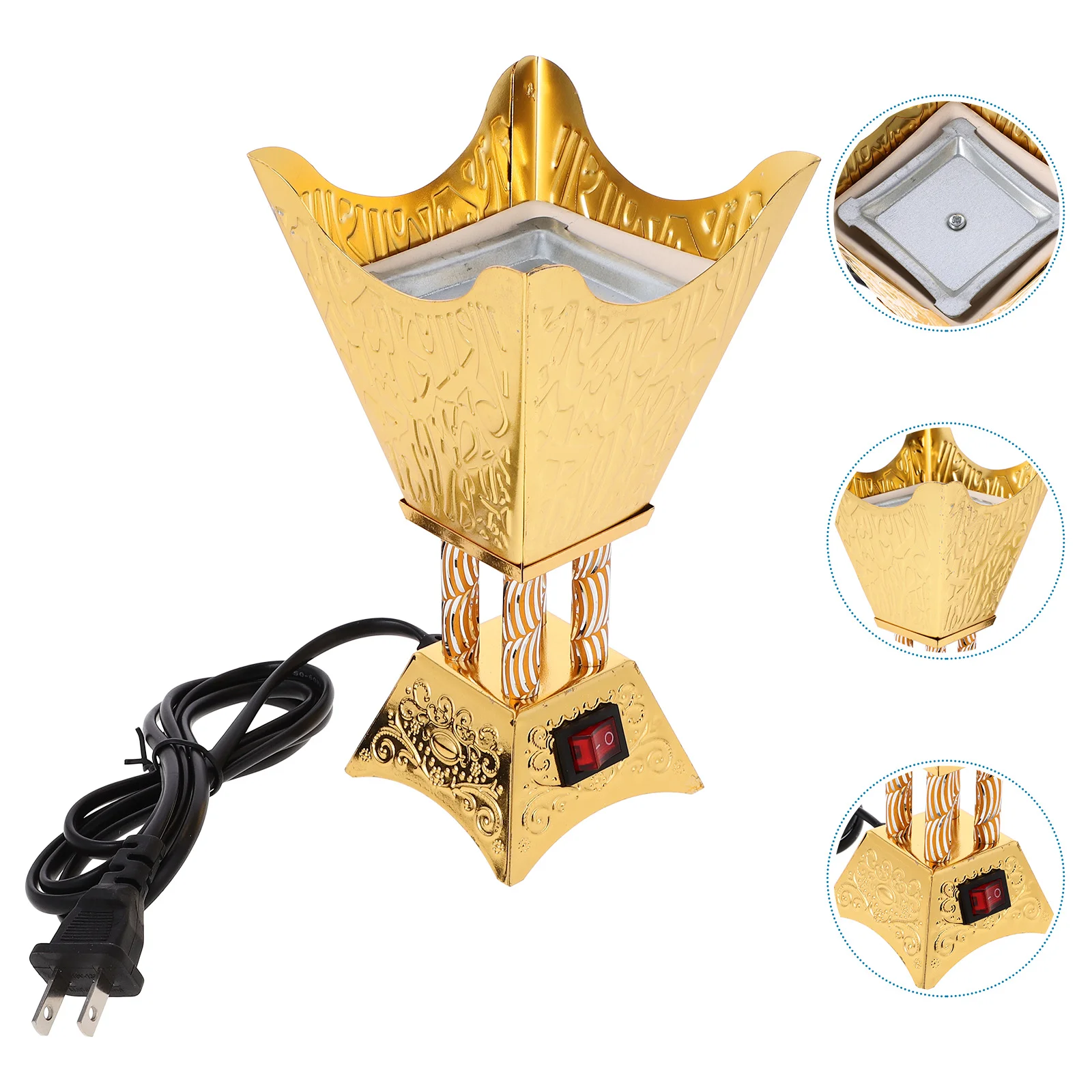 Electric Incense Burner Stove Decorative Censer Middle East Style Home Office Yoga Room Metal In Automatic Burners
Electric Incense Burner Stove Decorative Censer Middle East Style Home Office Yoga Room Metal In Automatic Burners