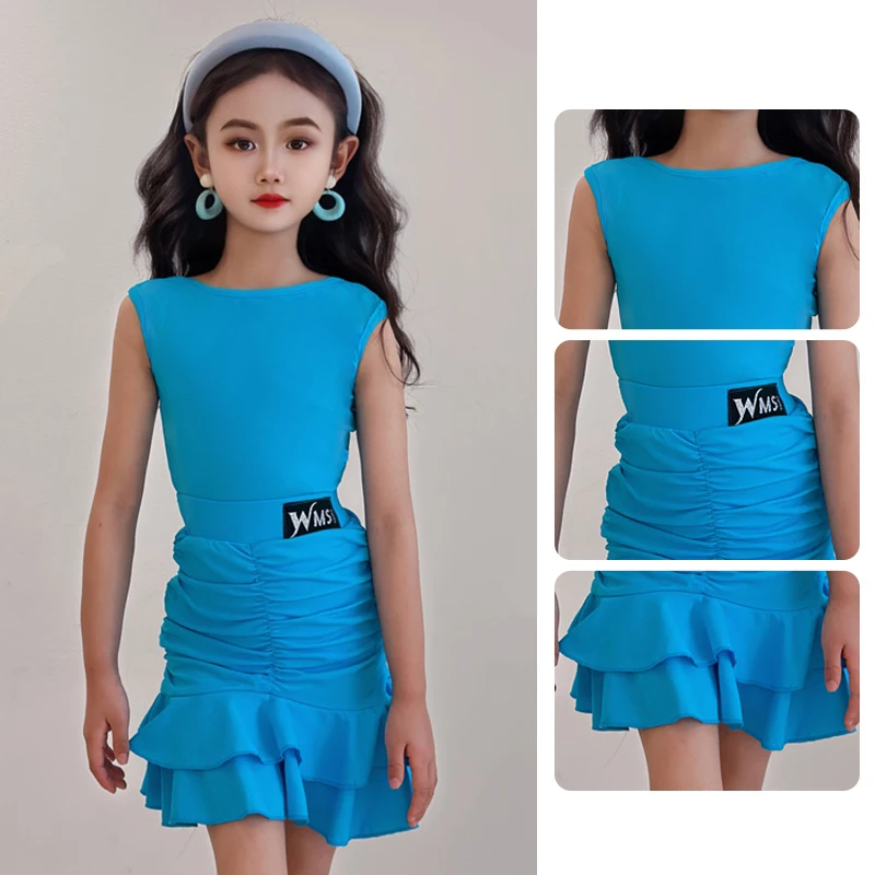 Одежда для латинских танцев для девочек, синий летний танцевальный костюм, детское танцевальное платье для ча-ча-румбы, тренировочная одежда, юбки 1901
Одежда для латинских танцев для девочек, синий летний танцевальный костюм, детское танцевальное платье для ча-ча-румбы, тренировочная одежда, юбки 1901