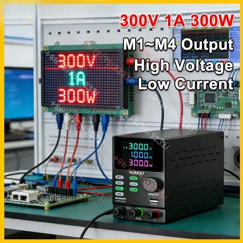 KUAIQU 300V 1A Adjustable DC Power Supply M1~M4 One‑click Access High Voltage Bench Switching Source For Electronic R&D/Testing
KUAIQU 300V 1A Adjustable DC Power Supply M1~M4 One‑click Access High Voltage Bench Switching Source For Electronic R&D/Testing