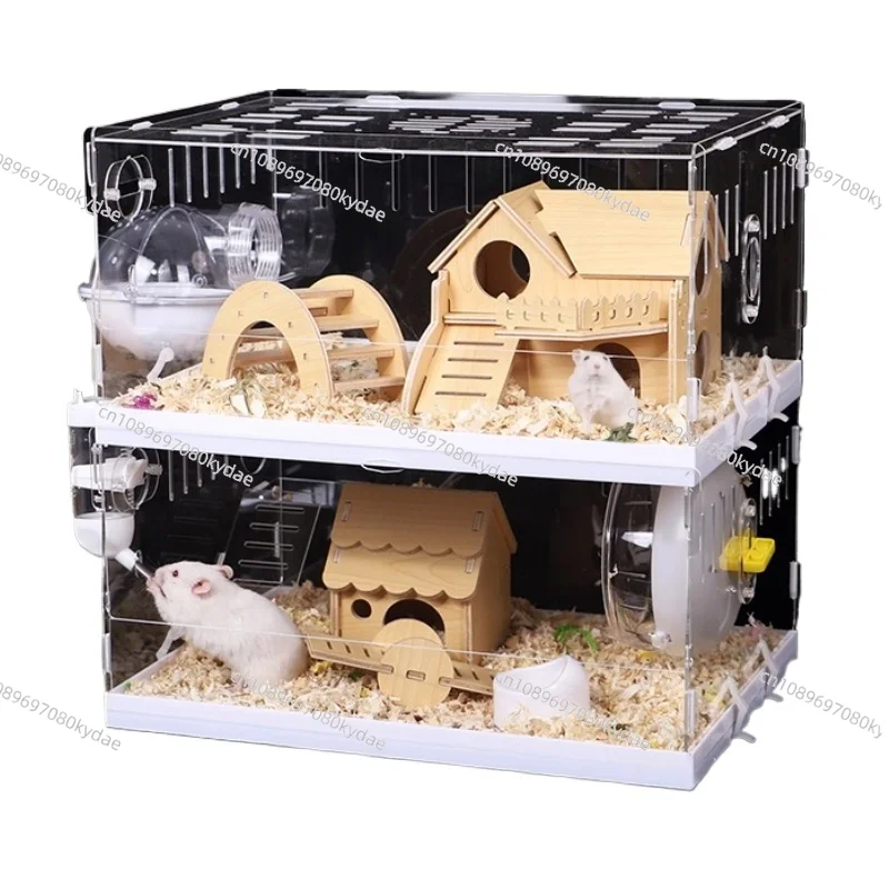 Hamster Cage with Panoramic View Anti-Escape Rodent Habitat Chew-Proof Plastic Base Multi-Level Pet House
Hamster Cage with Panoramic View Anti-Escape Rodent Habitat Chew-Proof Plastic Base Multi-Level Pet House
