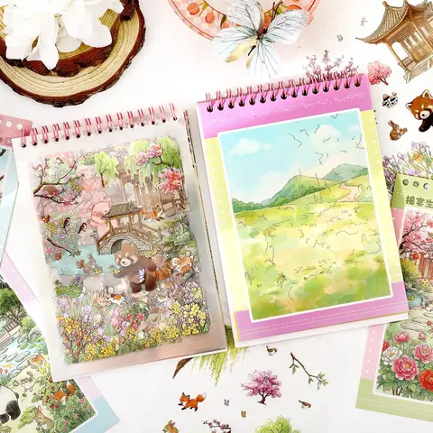36pcs 3D Blossom Field Scene Sticker Set for Kids, Spring 2.0 Version Dimensional Decals for Craft Decorative Stickers