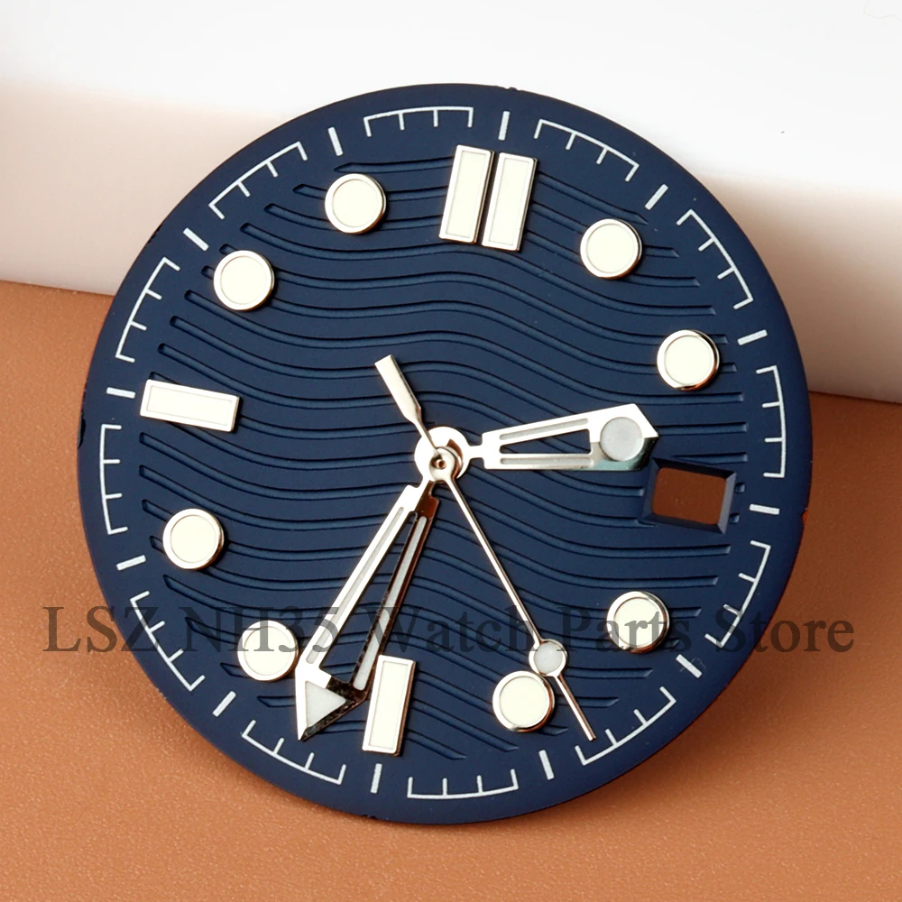 31mm NH35 Dark blue/Black Watch Dial Hands Green Luminous Fit Seamaster 300 Fit NH35 NH36 Movement 3'Clock Watch Face Watch Part
31mm NH35 Dark blue/Black Watch Dial Hands Green Luminous Fit Seamaster 300 Fit NH35 NH36 Movement 3'Clock Watch Face Watch Part