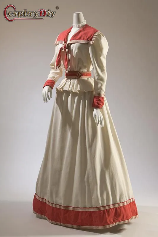 Cosplaydiy British Sailor Collar dress Long dress Women Adult Vintage Sailor Top Skirt School Uniform Outfits Lady dress
Cosplaydiy British Sailor Collar dress Long dress Women Adult Vintage Sailor Top Skirt School Uniform Outfits Lady dress