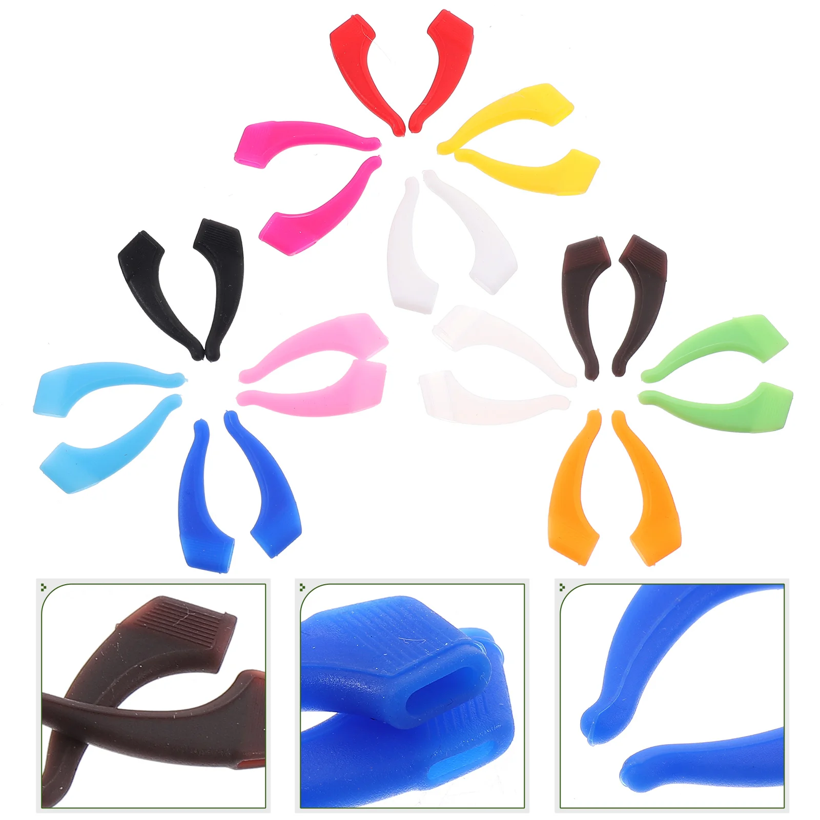 12 Pairs Silicone Leg Covers Eyewear Frame Anti Rack Ear Clip Holder Spectacle Fixing Running Swimming Sports Gift
12 Pairs Silicone Leg Covers Eyewear Frame Anti Rack Ear Clip Holder Spectacle Fixing Running Swimming Sports Gift